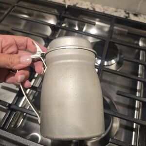 Vintage WW II US Army Military Creamer Syrup Pitcher A.G.M. Co Aluminum GUC Coll